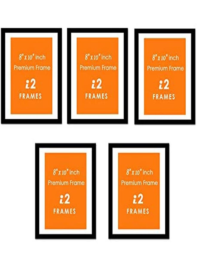 i2 Frames - Premium Wall Hanging Photoframes, Set of 5 Pieces (8x10inch) Black - Image 1